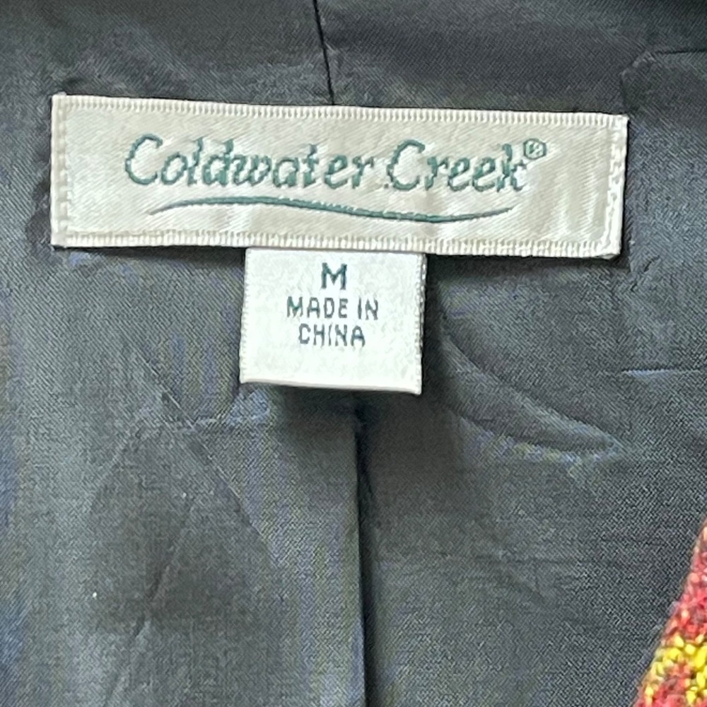 Vintage Coldwater Creek Women's M‎ Tapestry Paisley Blazer Jacket Cottagecore - Picture 2 of 15